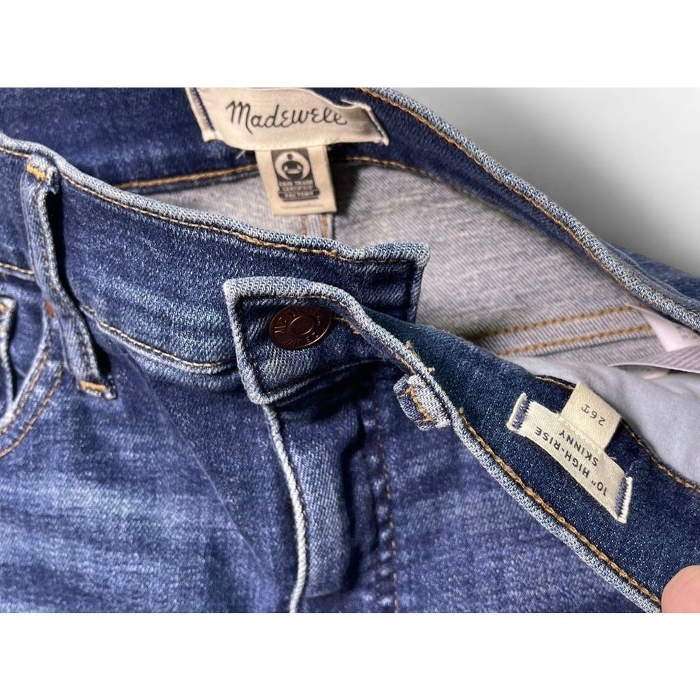 Madewell 10" High Rise Skinny Jeans Smithley Wash - Picture 9 of 10
